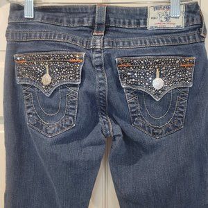 True Religion Skinny Bottom Jeans SZ 27 Low Rise